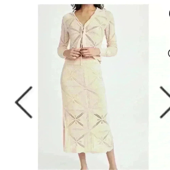 Rebecca Taylor Tops - Rebecca Taylor crochet top and skirt set in pink cotton